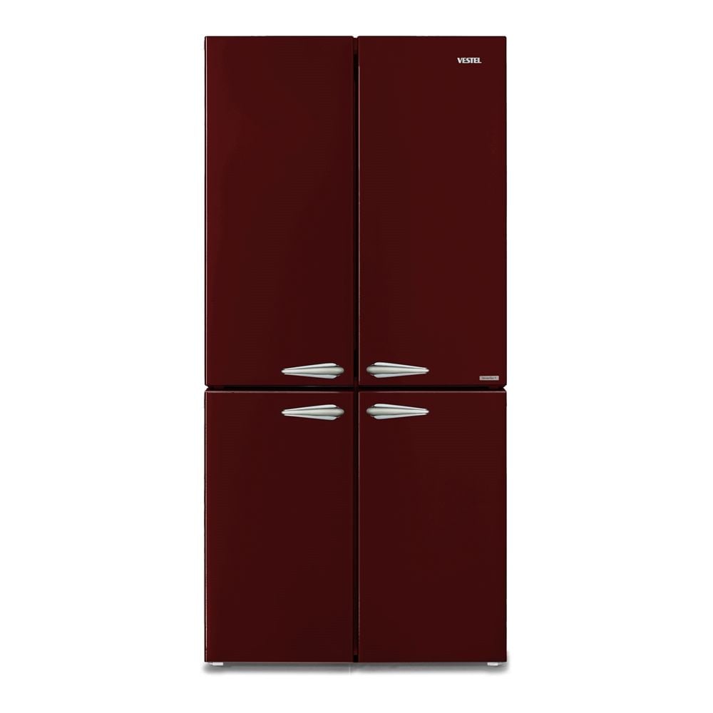Vestel RETRO FD56011 BORDO 487 Lt No-Frost Buzdolabı