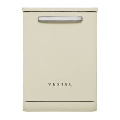 VESTEL BM 5001 Retro Bej 5 Programlı Bulaşık Makinesi