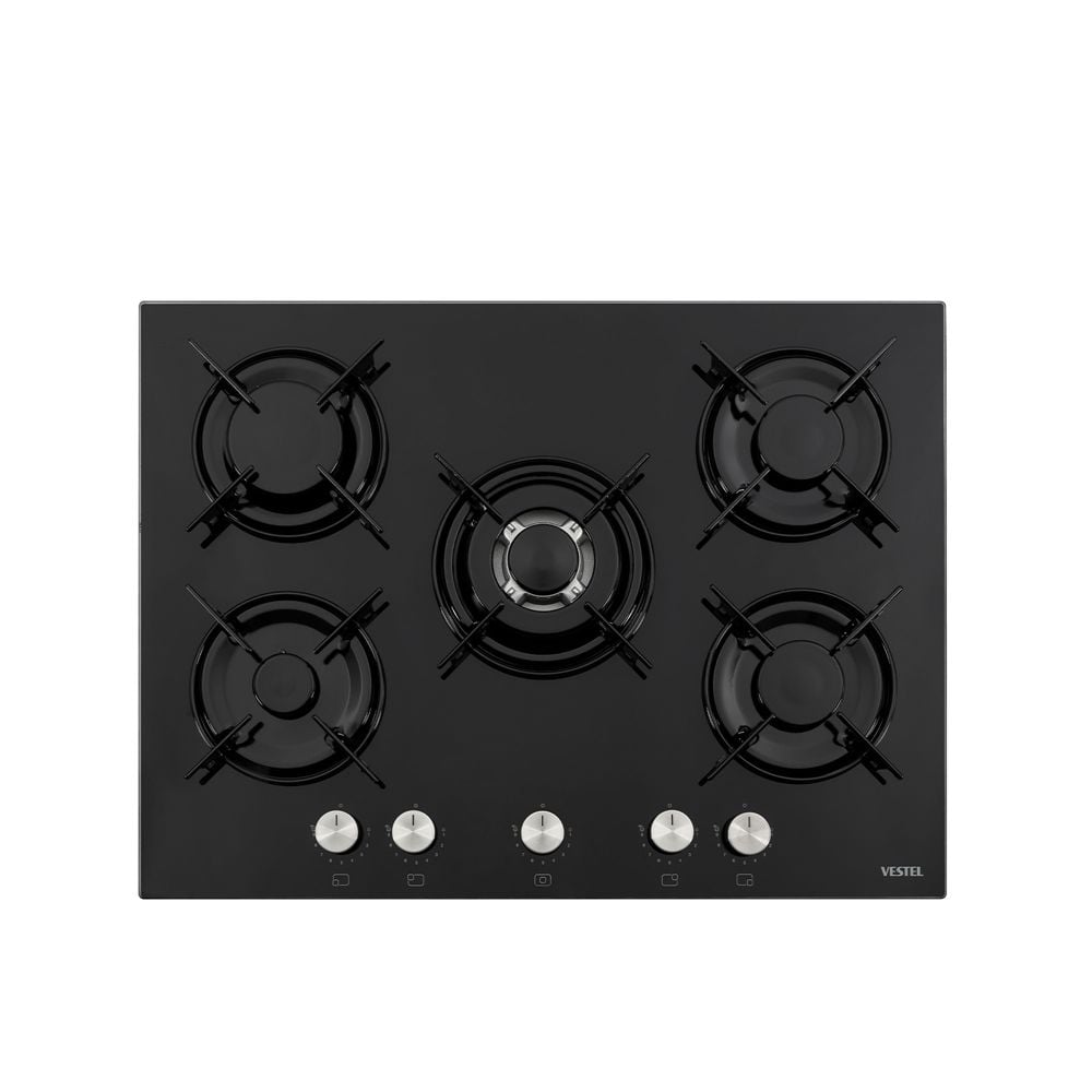 Vestel AO-71159 S DG-W 70 cm 5 Gözü Gazlı (1 Gözü Wok'lu) Ankastre Ocak