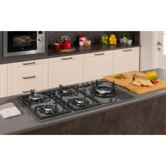 Vestel AO-91159 G DG-W 90 cm 5 Gözü Gazlı (1 Gözü Wok'lu) Ankastre Ocak