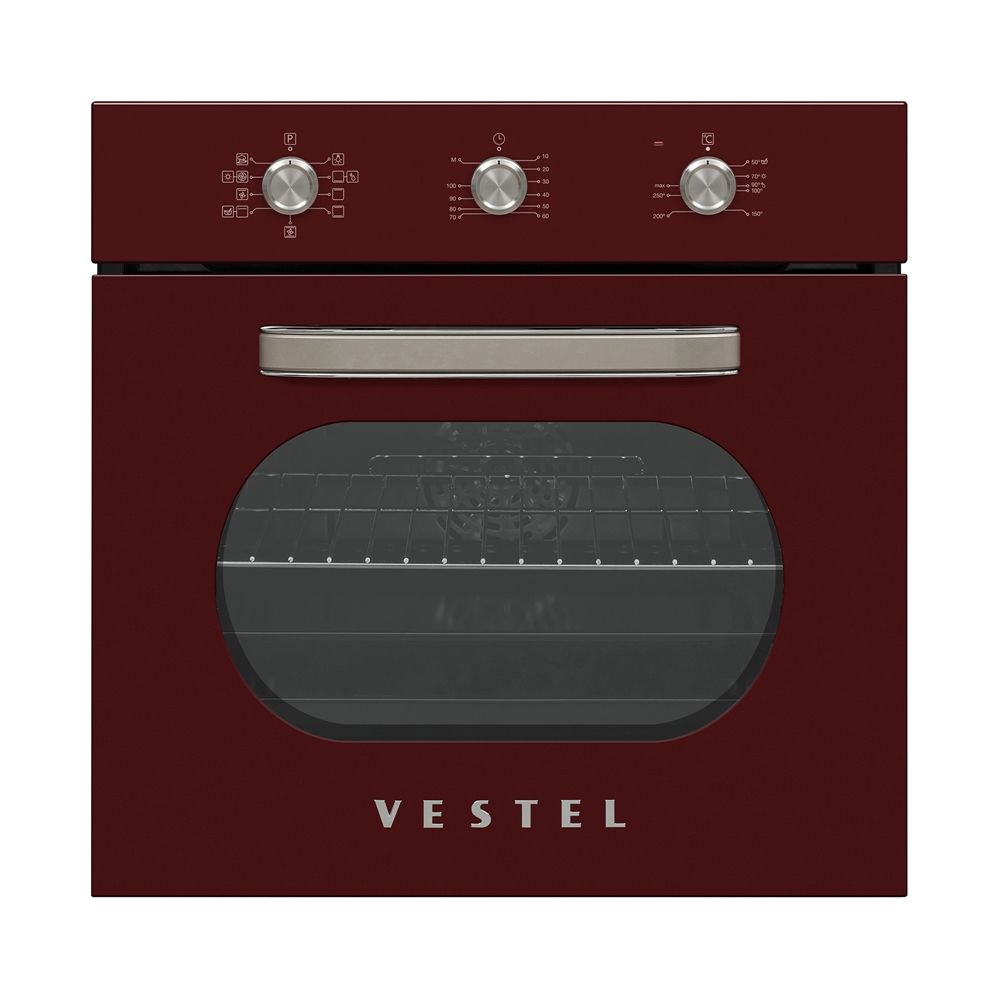 Vestel AF-6682 Retro Bordo 70 Lt A Enerji Sınıfı Ankastre Fırın