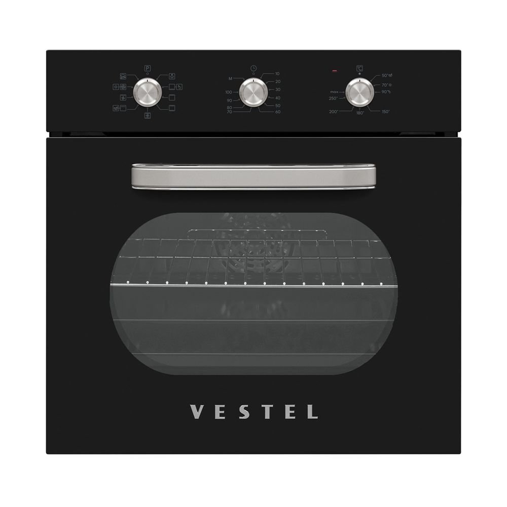 Vestel AF-6682 Retro Siyah 70 Lt A Enerji Sınıfı Ankastre Fırın