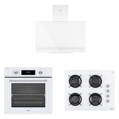 VESTEL Eğik Beyaz Buharlı Set