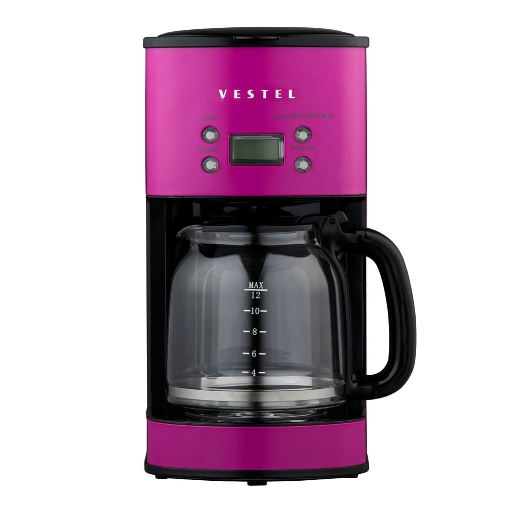 Vestel Retro Pembe Filtre Kahve Makinesi