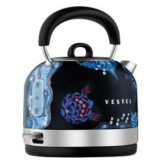 Vestel X Aslı Filinta Retro Siyah Çini Su Isıtıcı