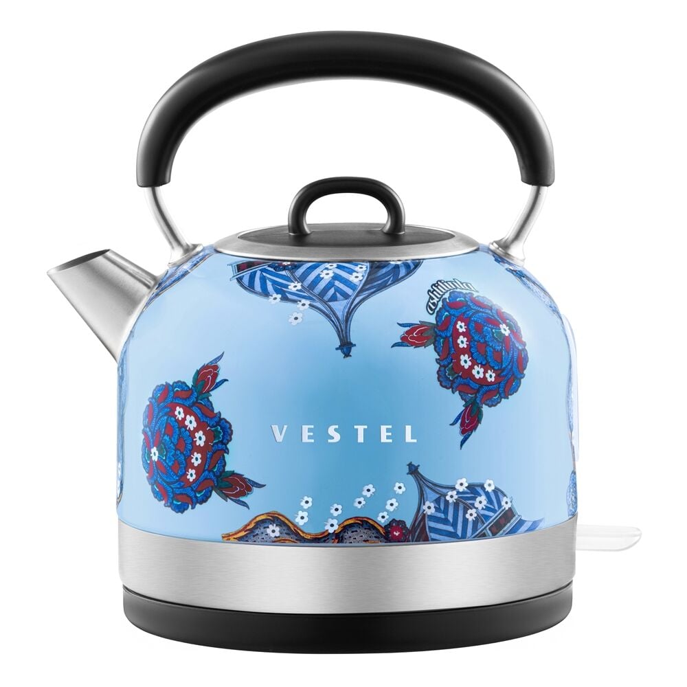 Vestel X Aslı Filinta Retro Düş Mavisi Çini Su Isıtıcı