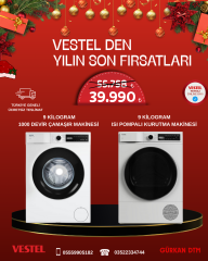 VESTEL'DEN ARALIK AYI ÇAMAŞIR VE KURUTMA MAKİNASI FIRSATI