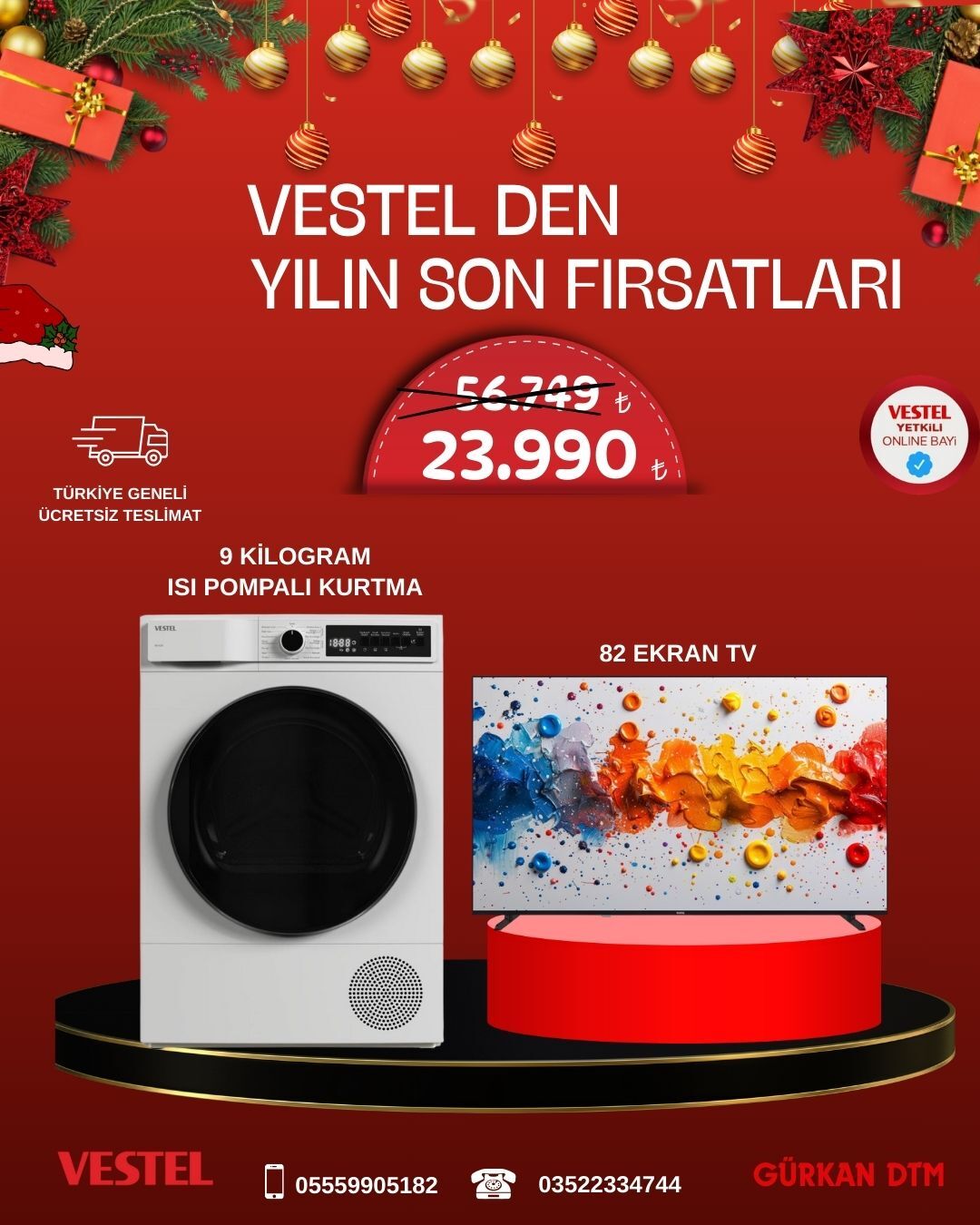 VESTEL'DEN KURUTMA MAKİNASI VE TELEVİZYON FIRSATI