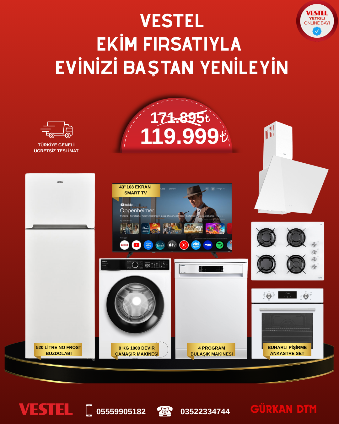 VESTEL EKİM FIRSATLARIYLA EVİNİZİ YENİLEYİN FIRSAT 3